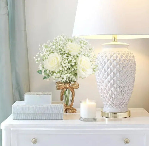 Ramo De 8 Piezas De Gypsophila Artificial Decorativa Blanco
