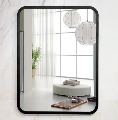 Espejo Rectangular De 60 X 80cm Con Diseño Minimalista Negro Negro