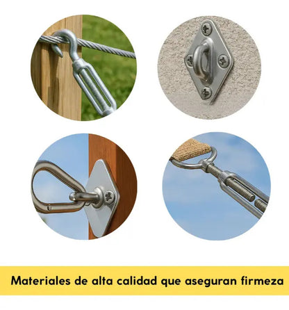 Accesorios para toldo vela 8mm reforzado acero inox exterior