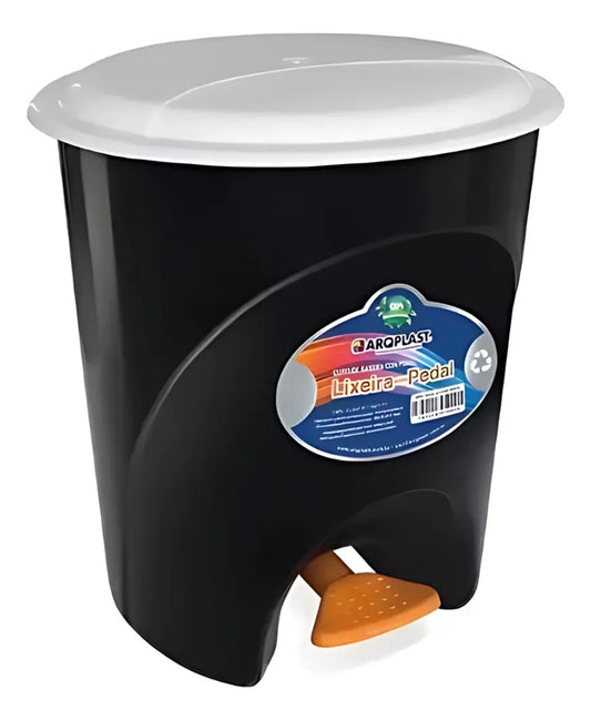 Papelera tacho contenedor basurero de cocina 30lts negro