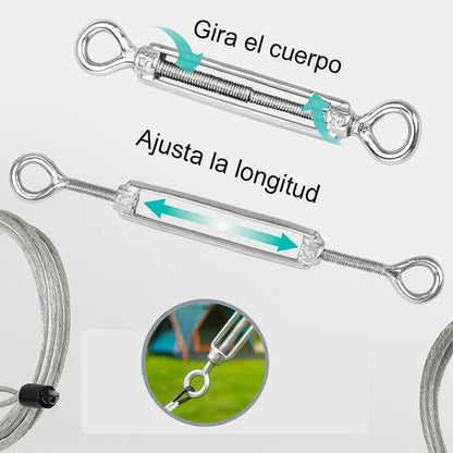Tensores De Alambre M5 Acero Inoxidable 304 Ajustables 10pcs