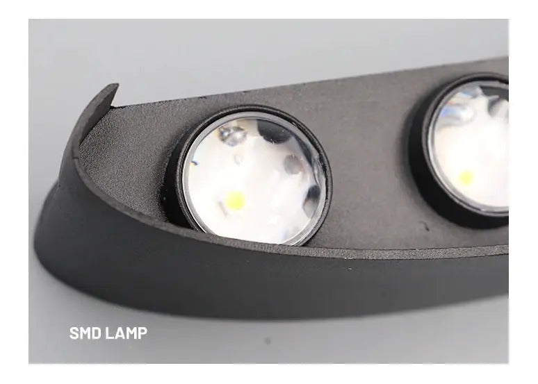 Aplique bidireccional exterior jardín LED integrado 4x2w negro
