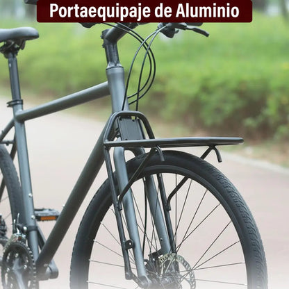Parrilla Bicicleta Portaequipaje Aluminio Viaje Equipaje Negro