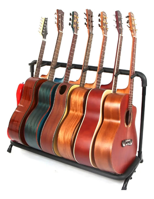 Pie soporte metálico 7 siete guitarra bajo acústica criolla negro