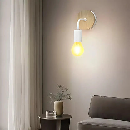 Pack x2 aplique lampara nordica de metal para pared Nairobi blanco