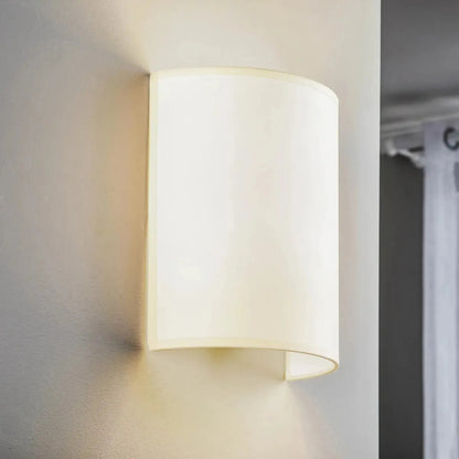 Aplique pantalla de pared tela rustico nórdico iluminación blanco