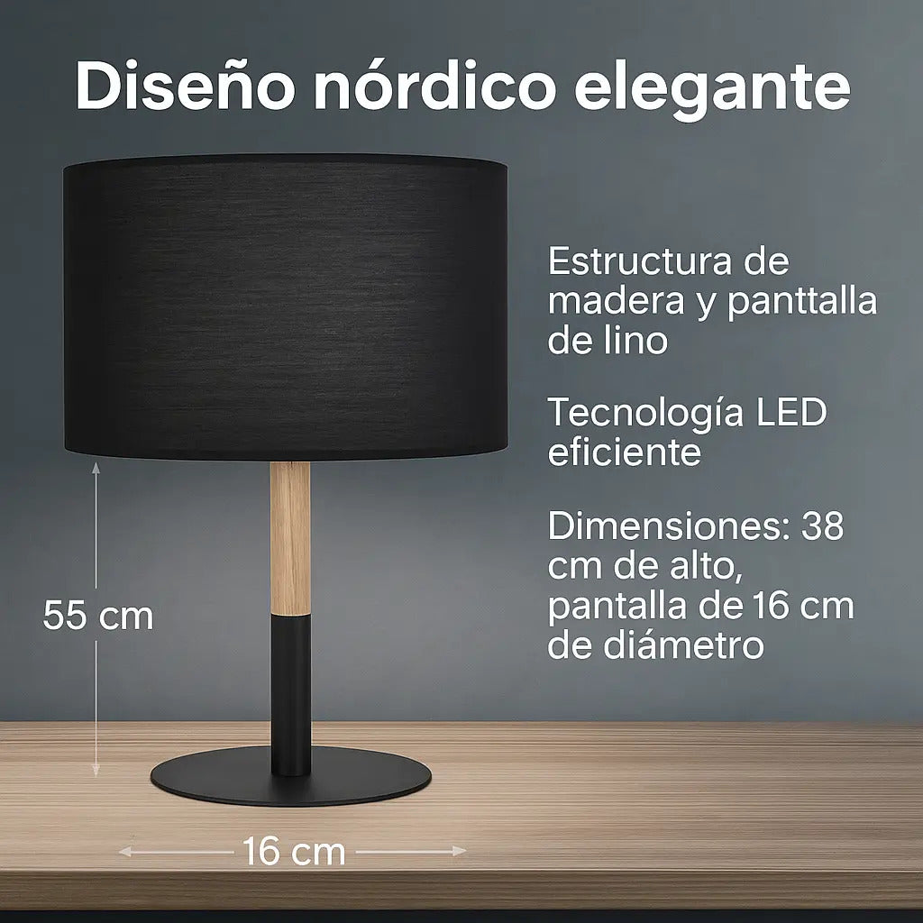 Lampara portatil de escritorio LED nordica Florencia