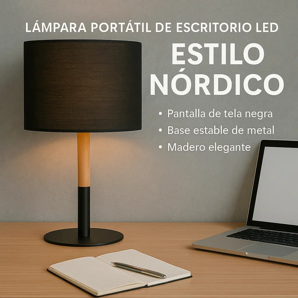 Lampara portatil de escritorio LED nordica Florencia