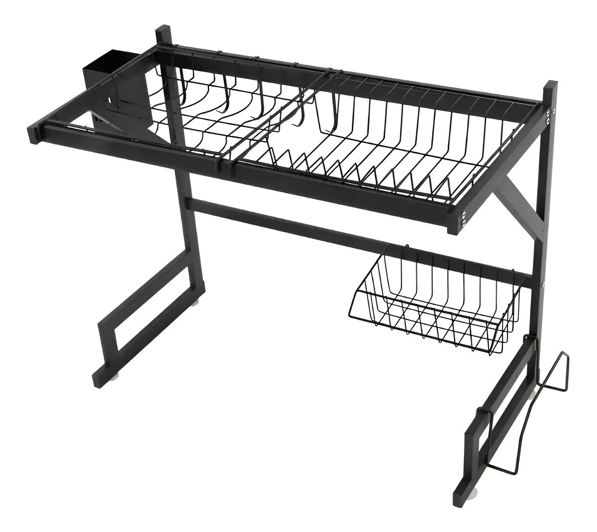 Escurridor de platos Mundo Shop Nola color negro de acero inoxidable