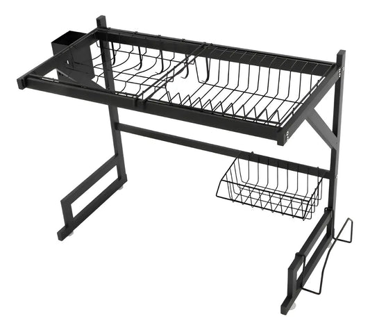 Escurridor de platos Mundo Shop Nola color negro de acero inoxidable