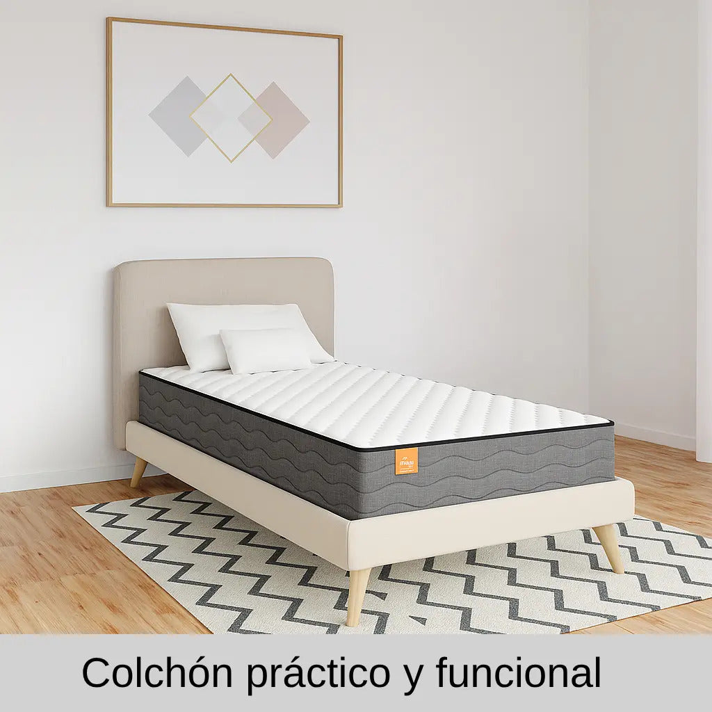 Colchón espuma 1 plaza Emily 14 alta densidad garantía
