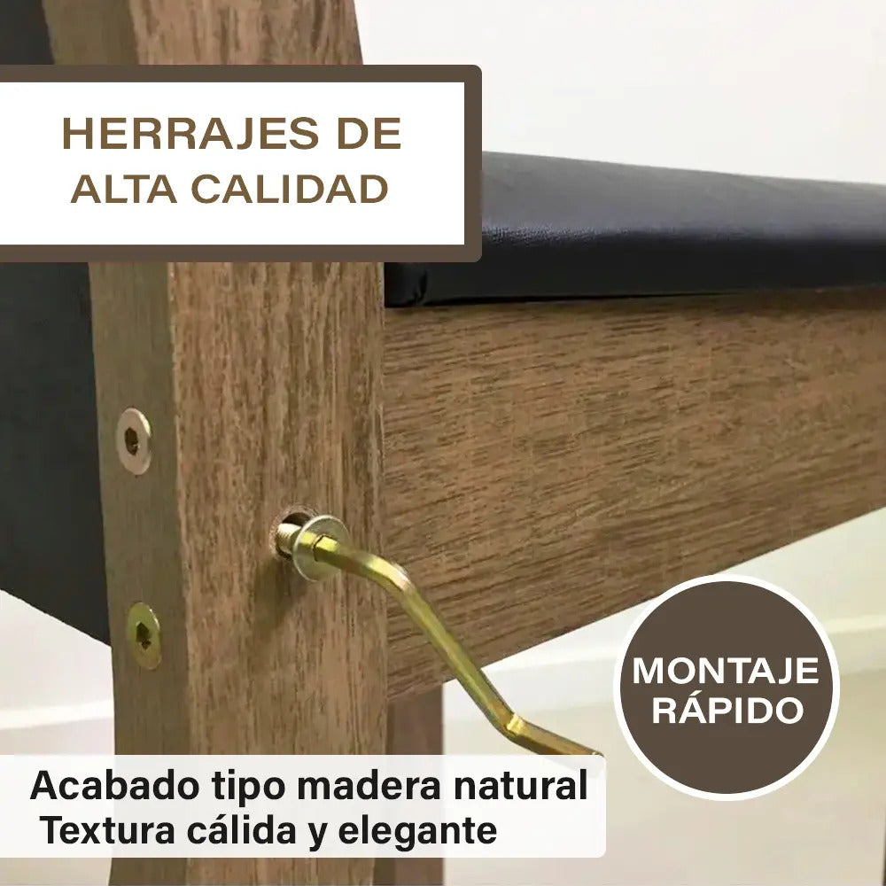 Juego de comedor 4 sillas mesa comedor tapizado Lexi