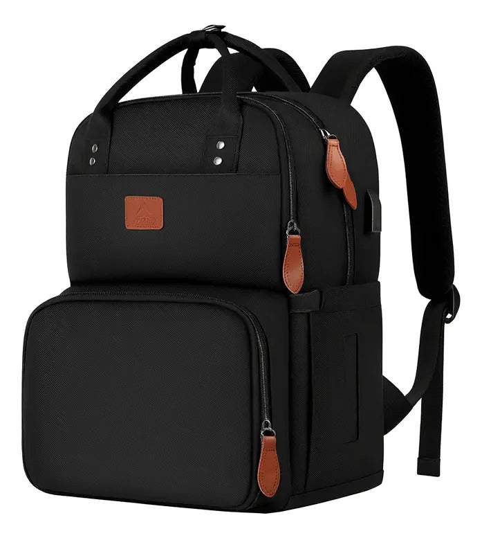 Mochila lonchera termica impermeable laptop Matein 1162 negro