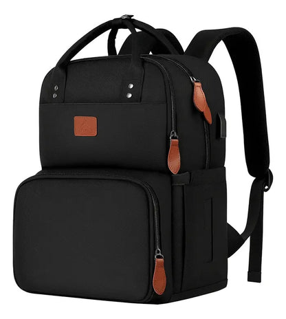 Mochila lonchera termica impermeable laptop Matein 1162 negro