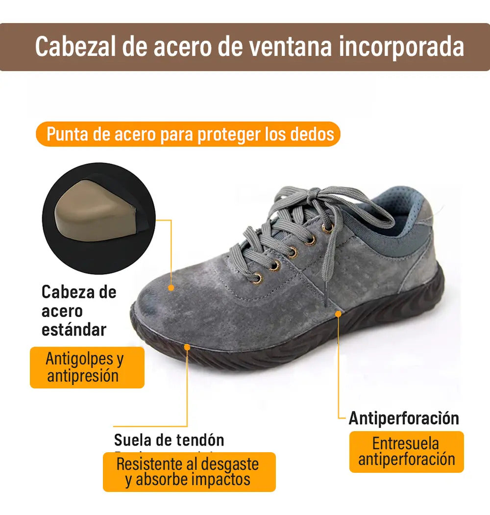 Zapatos de seguridad casual con punta de acero antideslizante