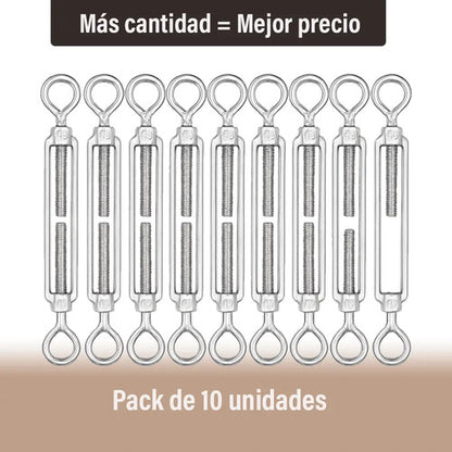 Tensores De Alambre M5 Acero Inoxidable 304 Ajustables 10pcs