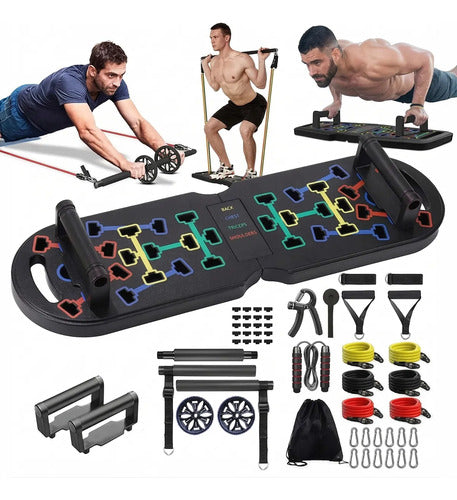 Tabla Flexiones Gimnasio Pushup Completo Lagartijas Negro