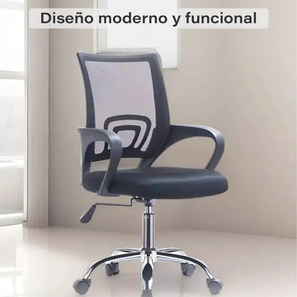 Silla giratoria de escritorio oficina regulable ergonómica negro