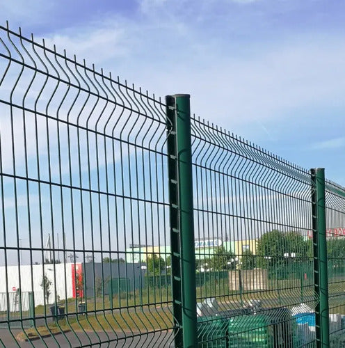 Cercos Perimetrales Reja 1m X 2.5m+dos Postes 1.5m Seguridad Verde