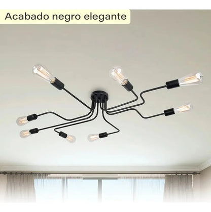 Lampara De Techo Moderna Novedosa Nordica Multiple Negro