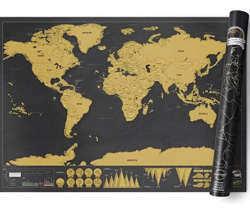 Mapa Para Raspar Mapamundi Scratch Map 82x59