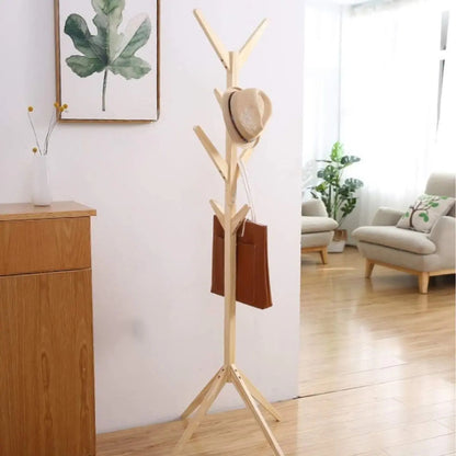 Perchero madera bambu de pie 175x45cm