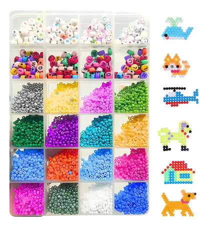Kit de armado de pulseras Piccoly 1000 piezas con dijes y hilos