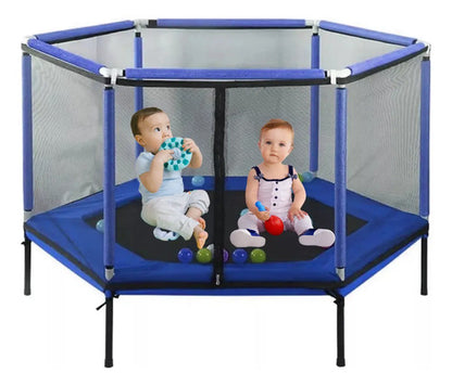Cama Elástica Infantil Con Red De Seguridad 140 X130cm