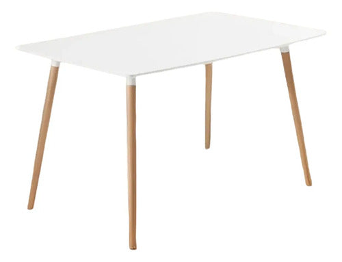 Mesa Eames Rectangular Blanca O Negra 120 X 80 Cm Blanco