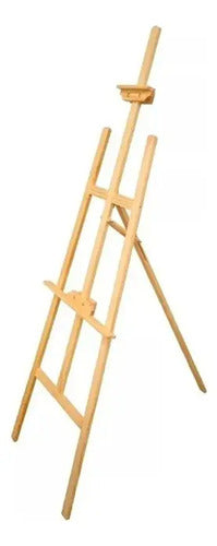 Atril De Pintor Caballete Madera Pintura Oleo Cuadro Arte Beige