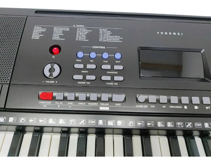 Órgano piano teclado electrónico 61 teclas USB pantalla LED negro
