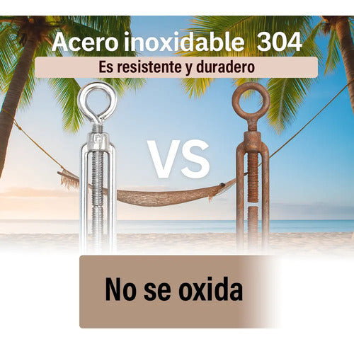 Tensores De Alambre M5 Acero Inoxidable 304 Ajustables 10pcs
