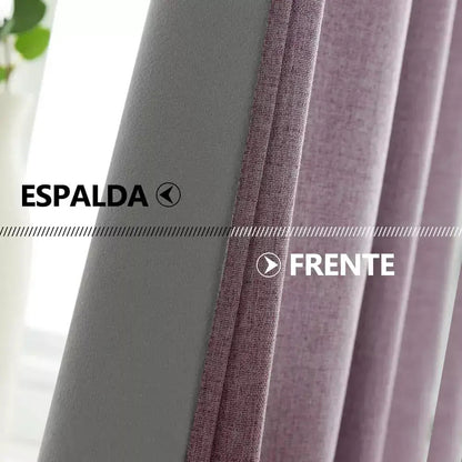 Cortina 2 paños 106 x160 cm textura lino