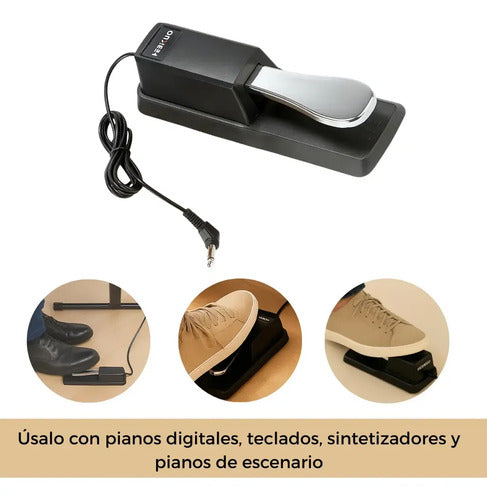 Pedal De Sostenido Compacto Para Teclados Portatil