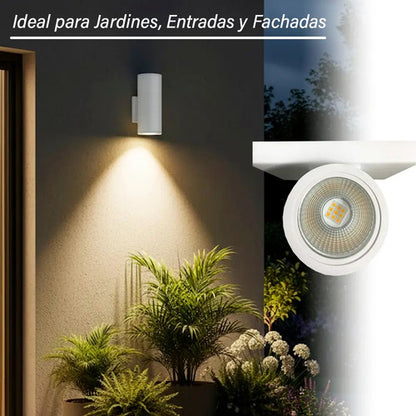 Aplique Exterior Jardin Gu10 Cilindrico Luz Metal