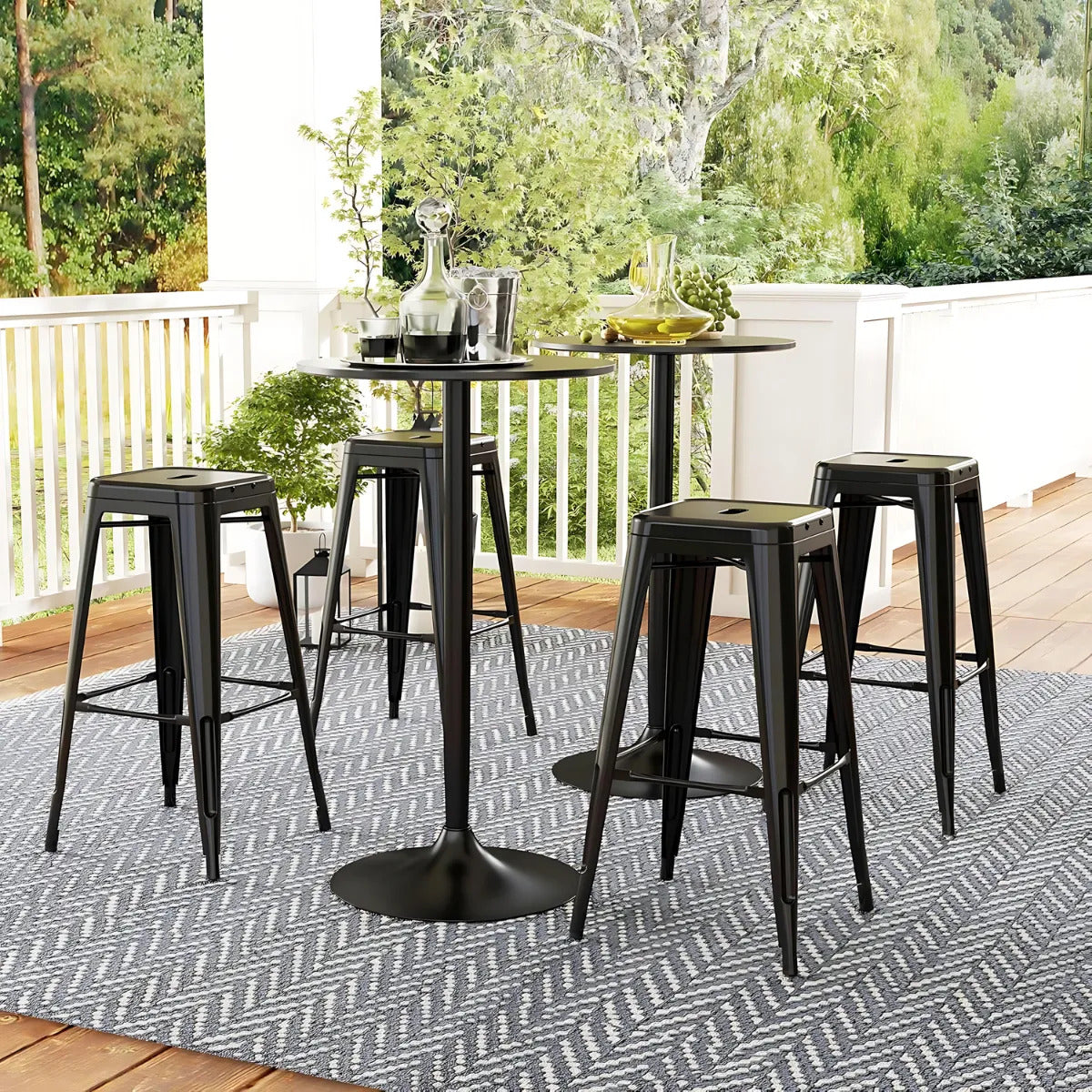 Banqueta taburete Tolix desayunadora cocina 76 cm