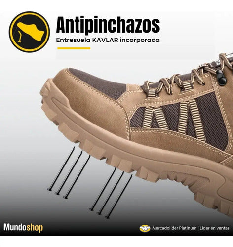 Calzado Bota De Seguridad Para Trabajo Punta Reforzada