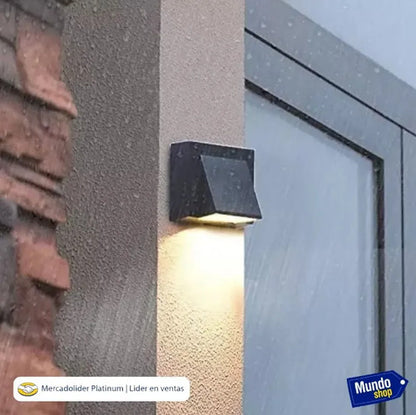 Pack X2 Aplique Exterior Con Led Integrado 3w Luz Metal Negro