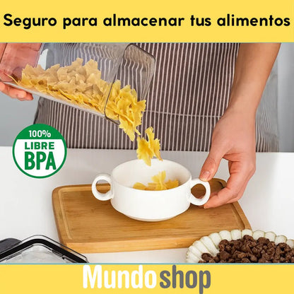 Set 4 Tarros Recipientes Hermeticos Para Cocina Negro