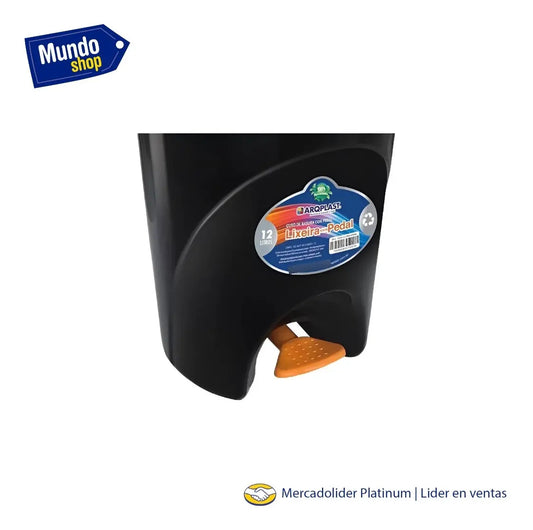 Papelera tacho contenedor basurero de cocina 30lts negro