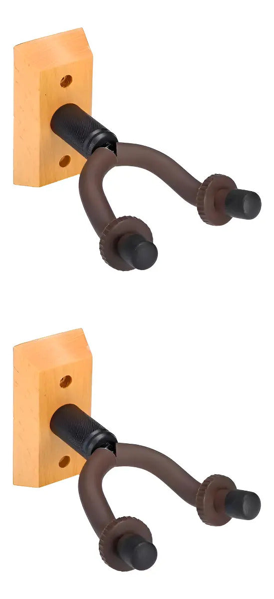 Pack x2 soporte para colgar guitarra de pared madera