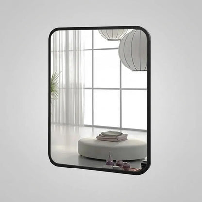 Espejo Rectangular De 60 X 80cm Con Diseño Minimalista Negro Negro