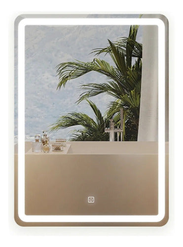 Espejo Touch Sin Marco Con Luz Led 50x70cm Táctil Blanco