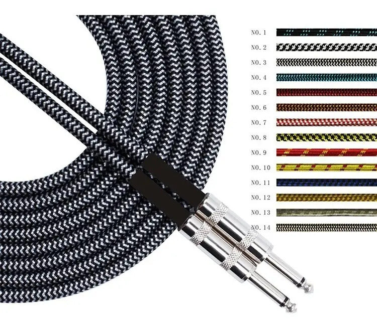 Cable plug 3 metros profesional instrumento guitarra bajo