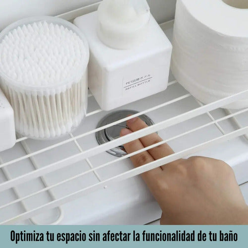 Organizador Adhesivo Metal Cocina Baño Con Ganchos