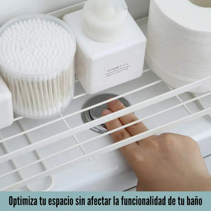Organizador Adhesivo Metal Cocina Baño Con Ganchos