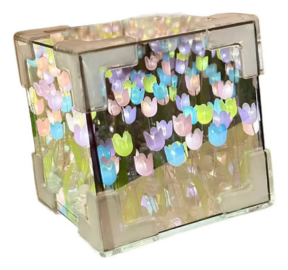 Lámpara De Espejo Cubico Con Forma De Tulipan Blanco