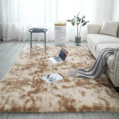 Alfombra Tapete Shaggy Peluda 150 X 200cm Pelo Alto Ancho 150 Cm Color Beige Diseño De La Tela Veteado Largo 200 Cm 2 M 1.5 M