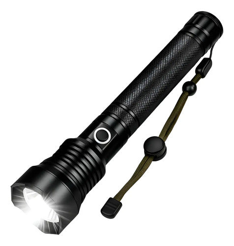 Linterna Tactica Led Recargable 500 Lumens 300 Metros Blanco Negro