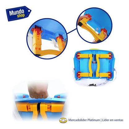Silla De Bebe Para Comer Multiuso Portatil Generico Celeste